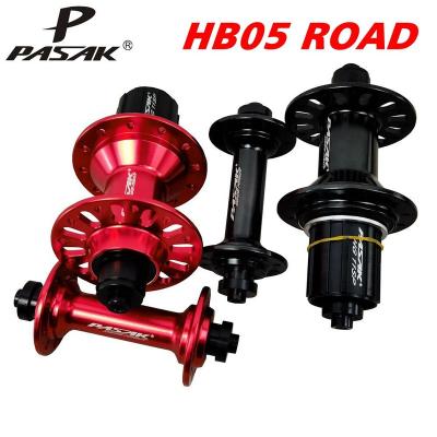 China Aluminum Alloy Road Bicycle Hub Rear 24H Front 20H Quick Release Folding Bike Hub Front 2 Rear 4 Disc Bearings For V-Brake Wheels gears 8-9-10-11-12 for sale