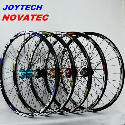 China Mountain bikes joytech mountain bicycle wheels novatec041042 super smooth rear 4 front 2 Japan hub wheel Rim26 27.5 29in ratio wheelset for sale