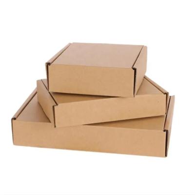 China Disposable ShunKang Bulk Cheap Custom Logo Blank Kraft Cardboard Paper Boxes For Packaging for sale