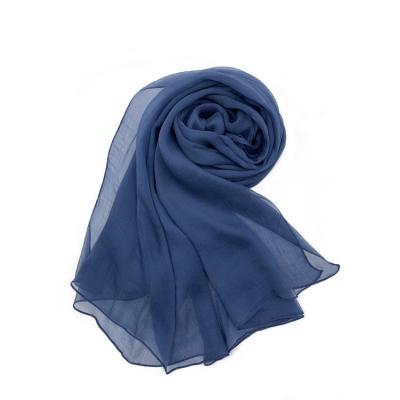 China Wholesale Square Ladies Neck Scarf Scarves Solid Made Of 100% Natural Silk for sale