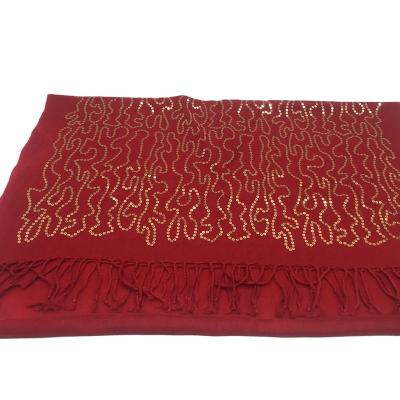 China Wool Polyester Embroidered Cotton Scarves Stoles Shawl Scarf for sale