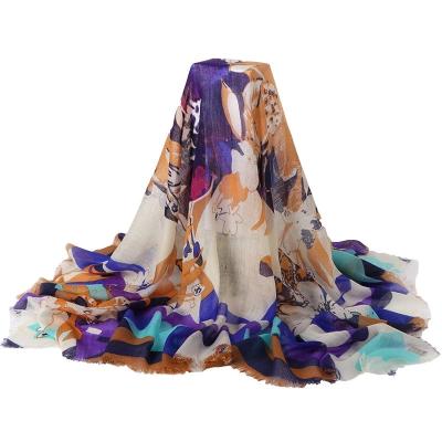 China Wool winter wholesale ladies print cashmere wool scarf digital scarves for sale