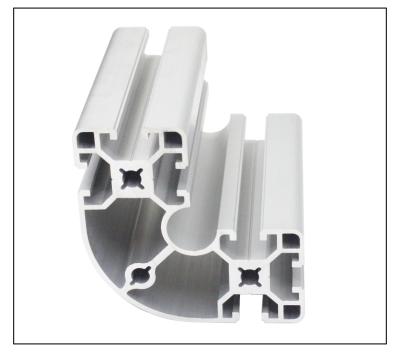 China European Standard Aluminum Profile 8840 Aluminum Alloy 8080 Semicircular Corner Assembly Line Industrial Frame for sale