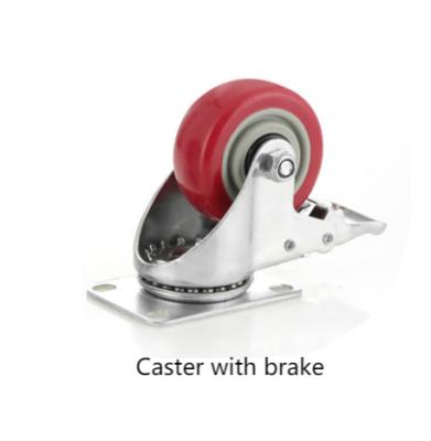 China PIVOT Swivel Wheel Support Adjust Feet Compound Caster Cup Caster Integrated Plate Casters With Brake for sale