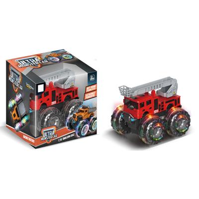 China Friction Toy Hot Sale Inertial Toy Powered Series Inertial Truck Ladder Fire Toy Friction Toy Vehicles Children for sale