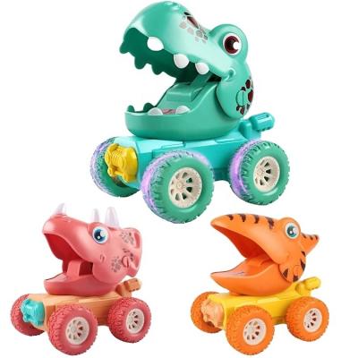 China Toy Press Toy Dino Truck Vehicle Friction Dinosaur Toy Cars Easy to Play for Boys Girls Kids Toys for sale