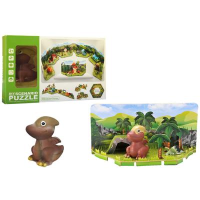 China DIY TOY Creative DIY 3D Puzzle Game Toy with 1 Dinosaur for sale