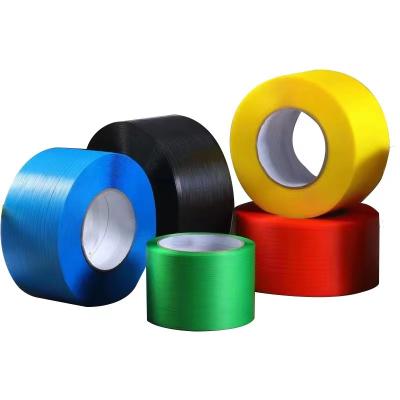 China Packing machine factory wholesale pp tie top colored polythene belt raw materials packing tape for factory packing for sale