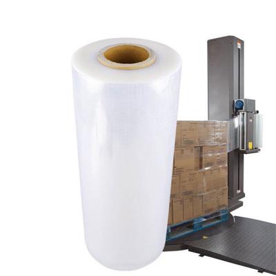 China Wholesales 20micron PE plastic film roll machine use stretch film pallet moisture proof large straps for sale