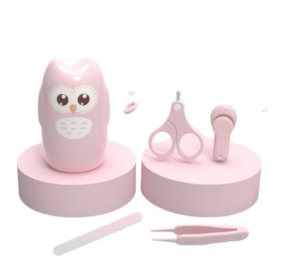 China Wholesale 4pcs Kit Newborn Baby Nail Shape Owl Eco-freindly Cartoon Safe Manicure Set for sale