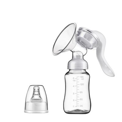 China BPA Free PP Rubber Baby Breast Milk Manual Pump BPA Free Milk Collect Containers Breast Pump for sale