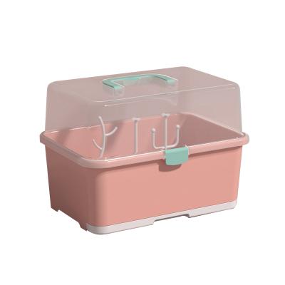 China BPA Free Large Capacity Travel Car Baby Milk Bottle Portable Cutlery Container Storage Box for sale