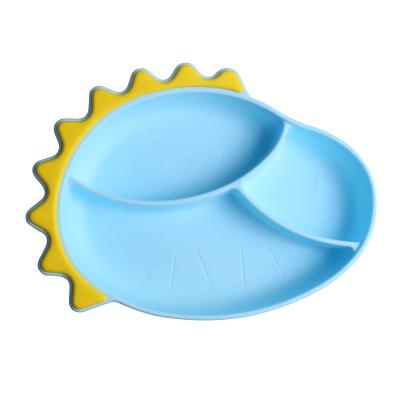 China 100% Factory Direct Wholesale Divided Feeding Dishes Silicone Baby Bowl Anti Slip Safe Material Eco-friendly for sale