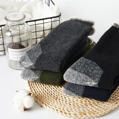 China High Quality Breathable Outdoor Mountaineering Crew Wool Thermal Hiking Socks Men for sale