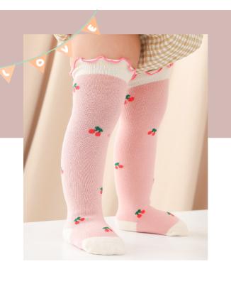 China Wholesale Antibacterial Cute Baby Knee High Socks Cartoon Knitted Ruffle Socks For Girls for sale