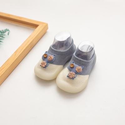 China Cute Cotton Toddler 3d Cartoon Toy Baby Socks Shoe Socks Babies Boy Girls Antibacterial Warm Rubber Anti Slip for sale