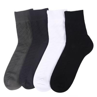 China QUICK DRY High Quality Bamboo Fiber Classic White Men's Black Working Socks for sale