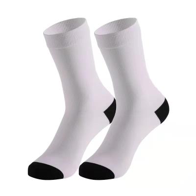 China Custom Breathable White Cotton African Print 3d Digital Print Socks for sale