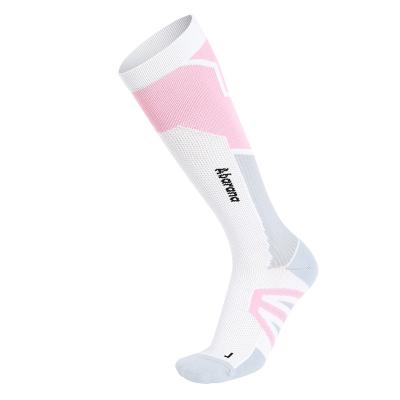 China Long Cotton Knee High White Unisex Compression Sport Breathable Customized Athletic Socks for sale