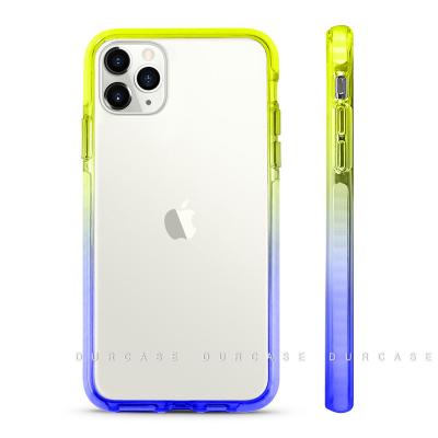 China Protector Cover OEM Item TPU Yellow Gradient Contrast Bumper Cover For iphone 11pro 12 Mini IMD Max Candy Phone Case Customized for sale