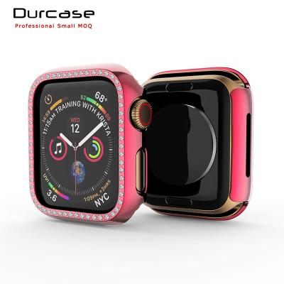 China Luxury PC Glitter Metal Face PC Case Cover For Apple Watch Series 3 4 5 Touchscreen Protective Case For iWatch 42mm 40mm 38mm for sale