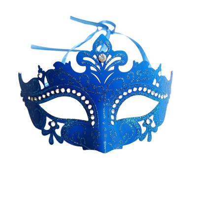 China Custom Blue Carnival Party Metal Mask High Quality Carnival Party Mask for sale