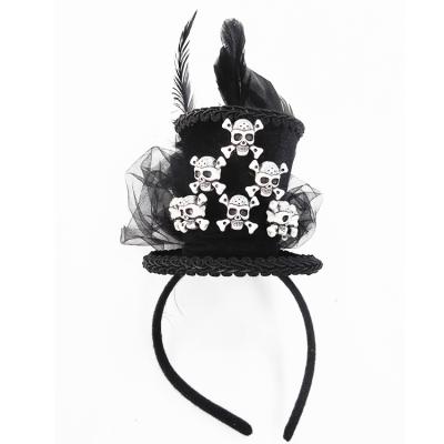 China POLYESTER/PP 2020 new style of POLYESTER/PP funnyHalloween party supplies headband with skulls and veil for sale