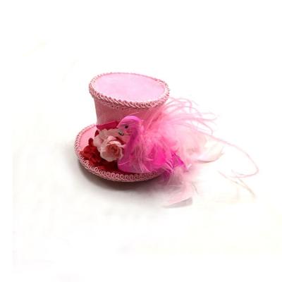 China Steampunk Flamingo Flower Halloween Cosplay Striped Hat Assotment Striped Mini Hat Cosplay for sale