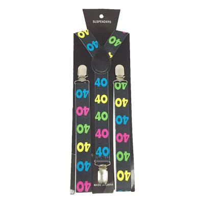 China Daily Occosion Daily Occosion 2021 New 2.5Cm 40 Age Birthday Suspenders for sale