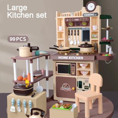 China 2021 Plastic Manufacturer Wholesale Kids Pretend Play Toys Children Learning Kitchen Set for sale