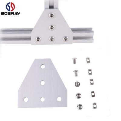 China Joint Aluminum Profile 5-Hole Tee Shape Aluminum Profile 4040 Series Outside Joint Plate for sale