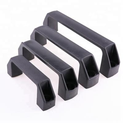 China Black Plastic Nylon Door Handle Alloy Door T-slot Die-Cast Door Handle for sale