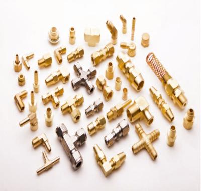 China Brass S.A.E/D.O.T Brass 45 in Barb Compression Pipe Fittings Degree Rocket Hose Push/Push-On Hose/Air Brake Ends for sale