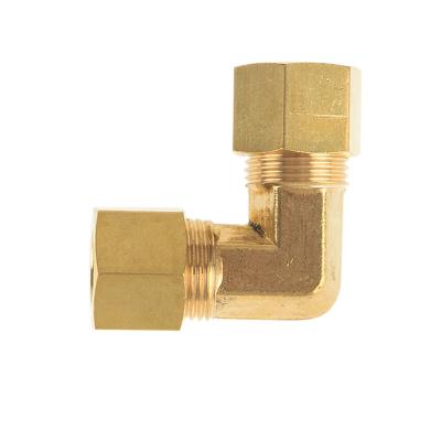 China Aluminum Brass Pipe Compression Pipe Fitting Unions Elbow For Tubo O.D 1/8