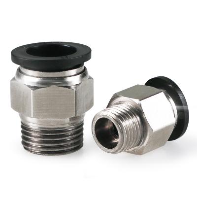 China PU/PA/PE/PVC Pneumatic Fittings 14 4mm to 12mm to 14mm Quick Coupler PC8-02 Quick Coupler for sale