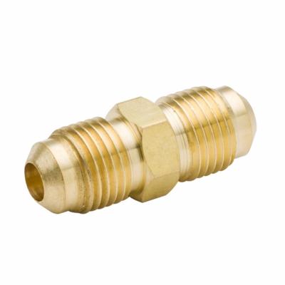 China High Quality Wrought Copper Compress CA360 Double Barrel Brass Male Female Unions Tube Straight Fitting For Metal Pipe for sale