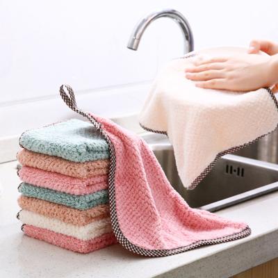 China 10 PCS Microfiber Absorbent Home Kitchen Cleaning Cloth Viable Cleaning Dish Towels for sale