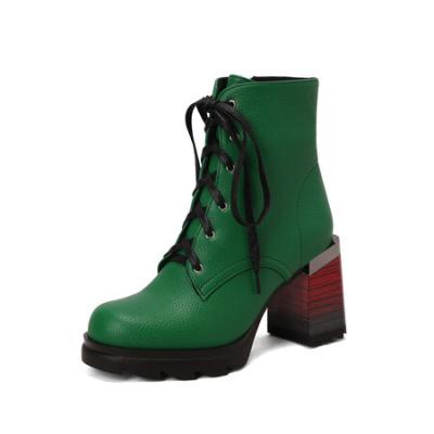 China Deodorization Fashion women's boots high quality uppers plush inner lace change print with side zipper non-slip shoes for sale