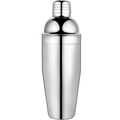 China Viable Custom Bar Tools Stainless Steel Cocktail Shaker 25oz (750ml) Built-in Bartender Strainer Martini Shaker Cup for sale