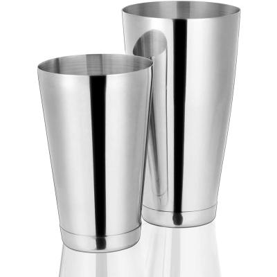 China Amazon Success Viable Custom 2 Piece Weighted Cocktail Shaker Set Bartender Tool Premium Stainless Steel Martini Shaker Gift Boston for sale