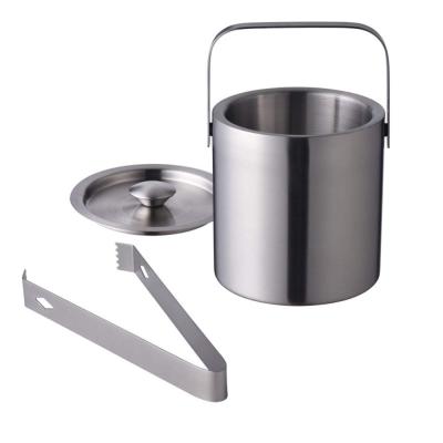 China Sustainable Stainless Steel Ice Bucket Barware / Champagne Bucket /Beverage Bucket, Serveware For Party, Event, And Camping for sale