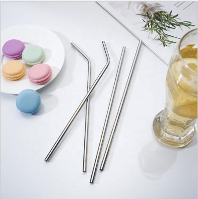 China Hot Customized 304 Set Colorful Straws Viable Stainless Steel Coffee Drinking Straw Food Grade Metal Straws Wholesale for sale