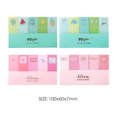 China Factory Wholesale Kawaii Stationery BTS Self-adhesive Korean Paper Stickers School Supplies Factory Wholesale Sticky Memo Pad for sale