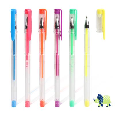 China Custom Cute Colored Stationery Colored Ink Gel Pen Normal Logo Printed 6 for sale