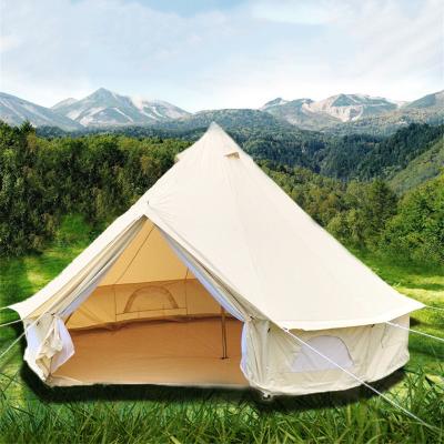 China Hot Selling 10-12 People 6M Cotton Party Tent Luxury Outdoor Dome Extended Type Glamping Tent for sale