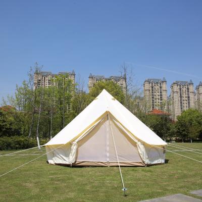 China Extended type 8-10 glamping wholesale hot sale luxury large family glamping luxury camping outdoor bell tents for sale