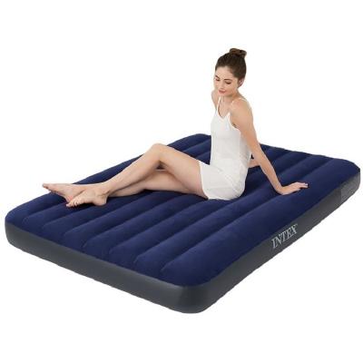 China Factory Wholesale 152cmx203cmx25cm Inflated Wool Planting Extra Double Yarn Pulling Flocking Double Indoor Inflatable Air Mattress for sale