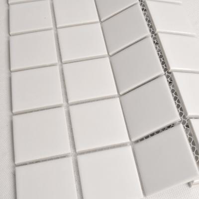 China supplier white color porcelain mosaic wall tile for hotel decor for sale