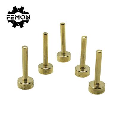 China Factory Aluminum Customized CNC Machining For Solid Brass Rivet And Flat Head Shaft for sale