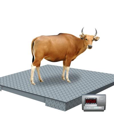 China Carbon Steel Plate 0~3 Ton Electron Livestock Stainless Steel Platform Floor Animal Scale for sale